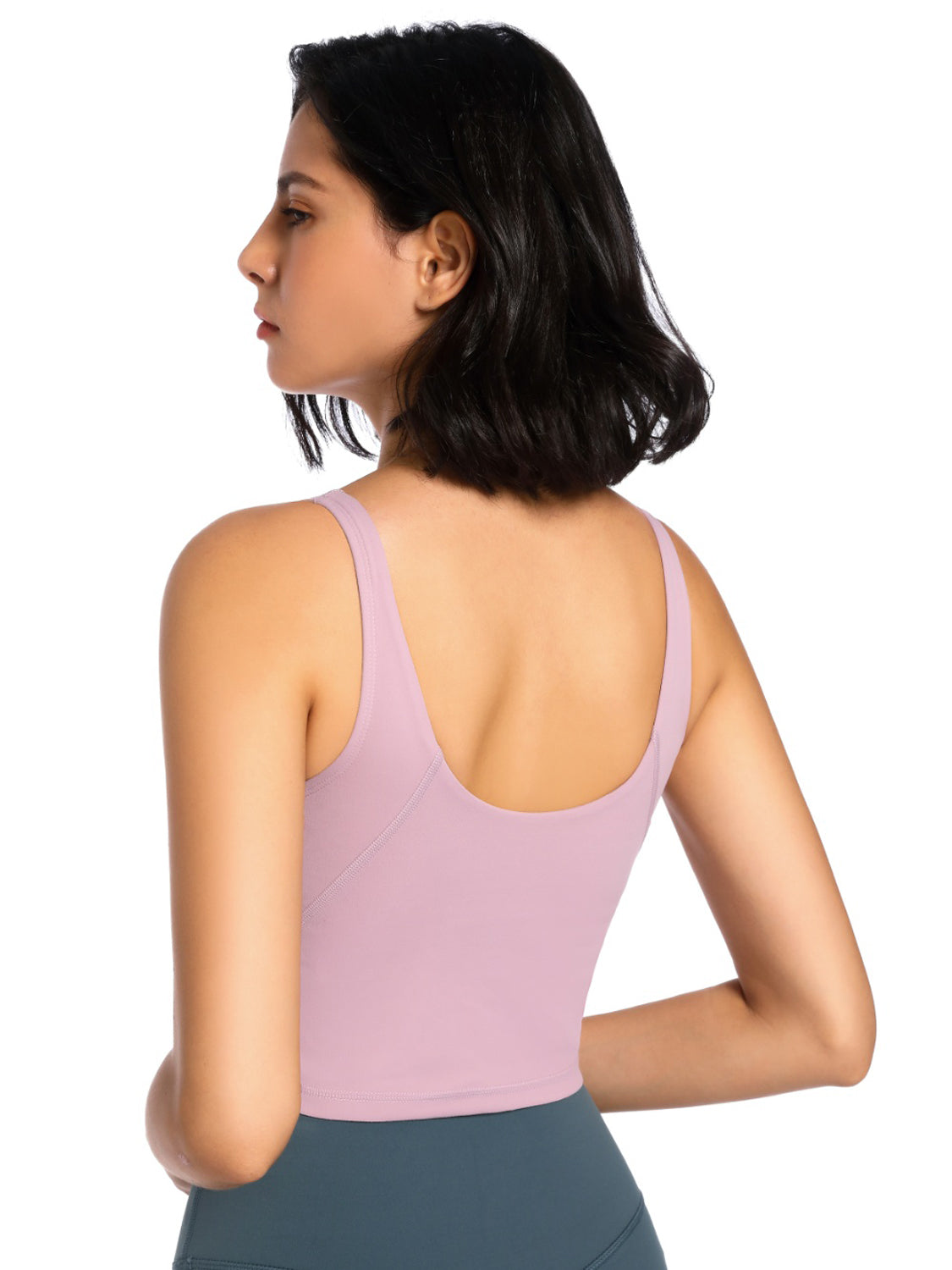 Scoop Neck Wide Strap Active Tank