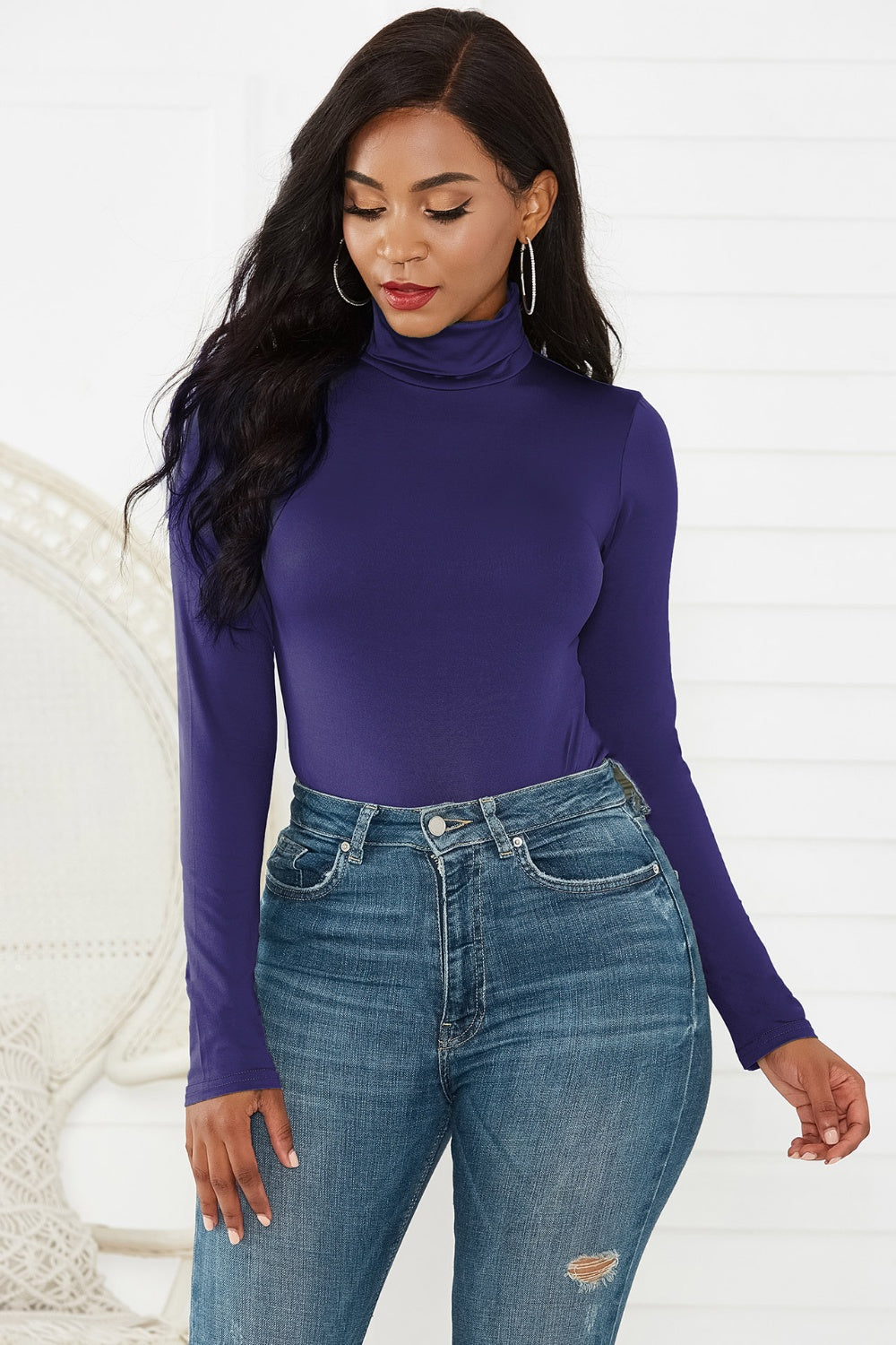 Turtleneck Long Sleeve Bodysuit